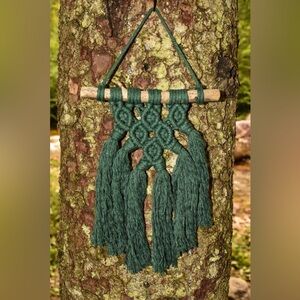 Green Macrame Wall Decor Small